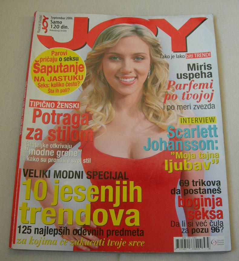 JOY SERBIA magazine side cover  September 2006