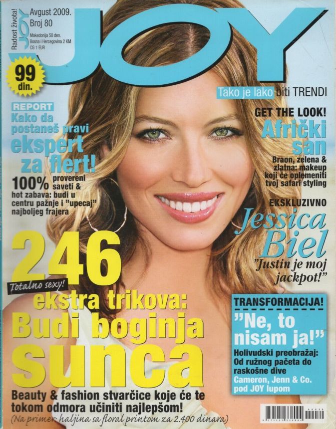JOY SERBIA magazine side cover  August 2009