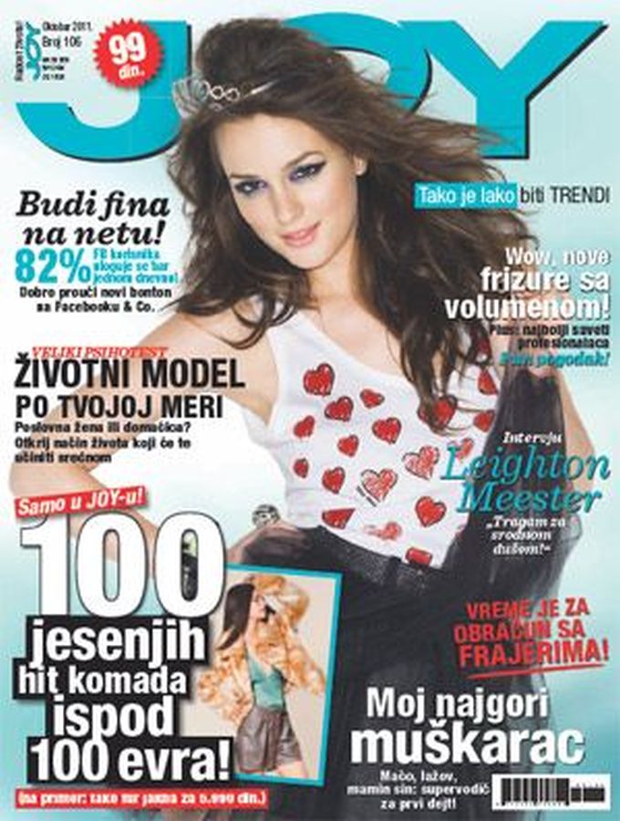 JOY SERBIA magazine side cover  October 2011