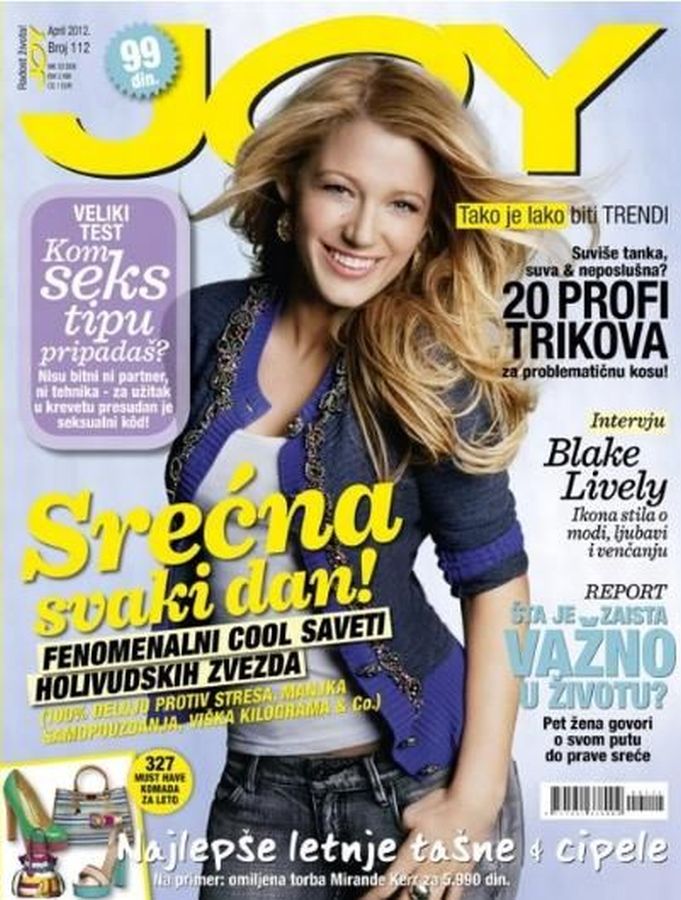 JOY SERBIA magazine side cover  April 2012