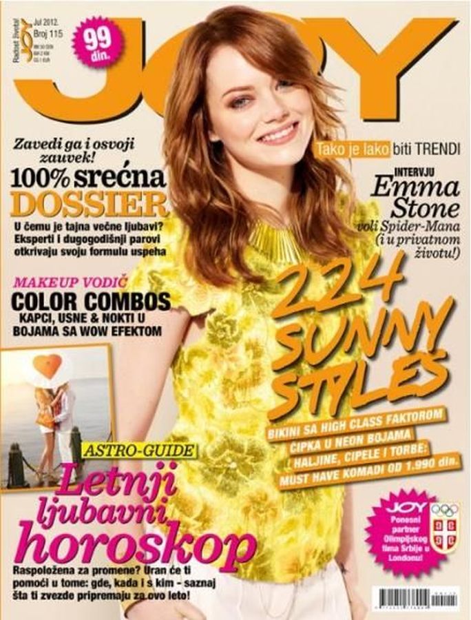 JOY SERBIA magazine side cover  July 2012
