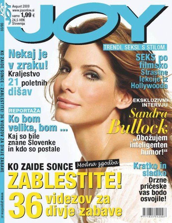 JOY SLOVENIA magazine side cover  August 2009