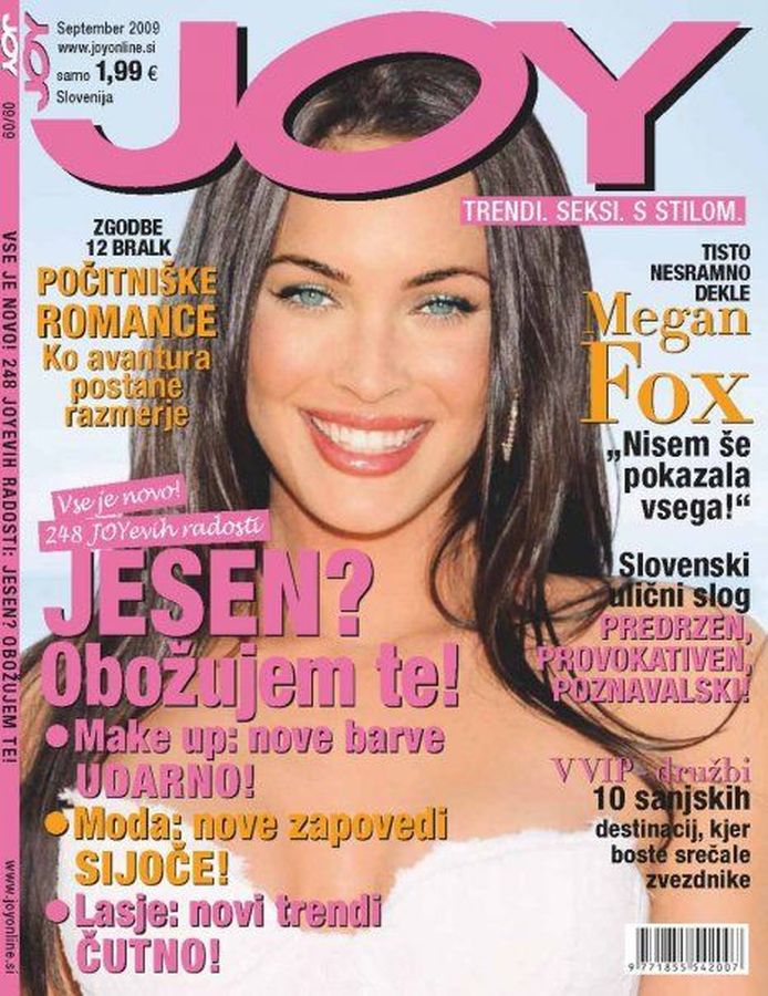 JOY SLOVENIA magazine side cover  September 2009