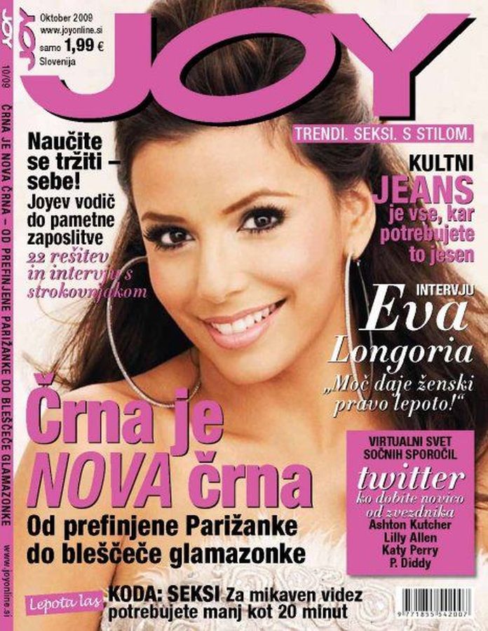 JOY SLOVENIA magazine side cover  October 2009
