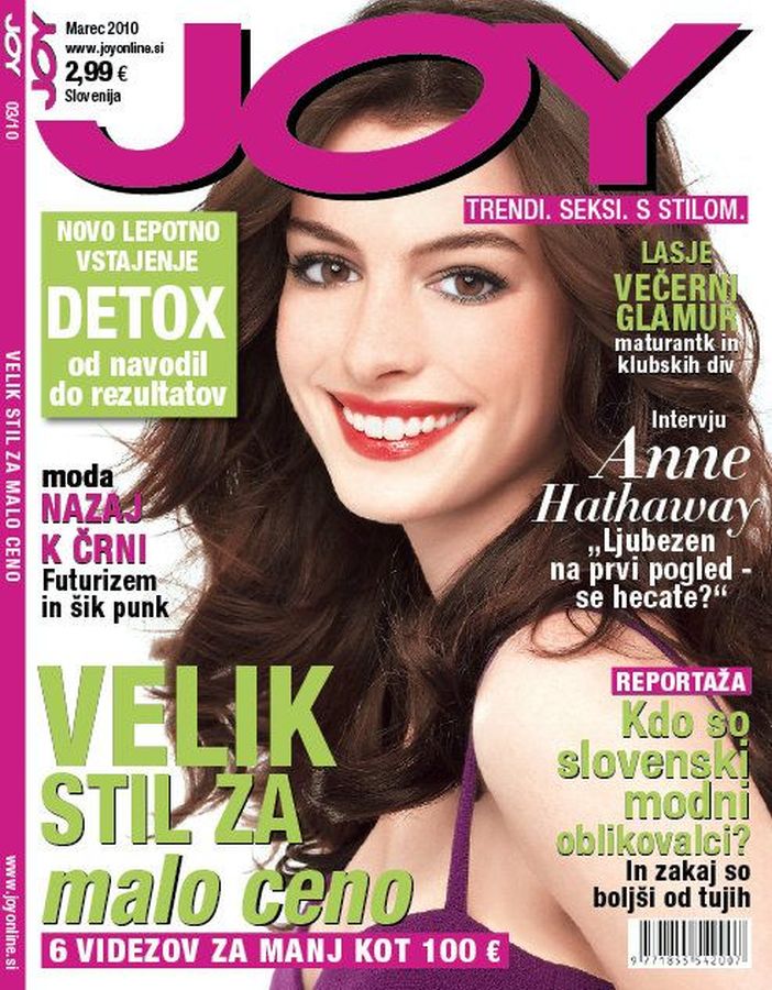 JOY SLOVENIA magazine side cover  March 2010