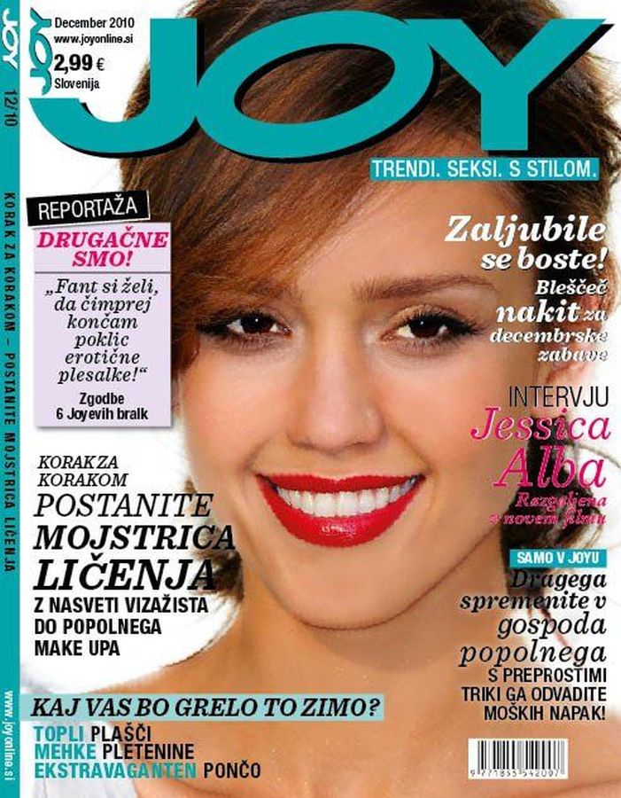 JOY SLOVENIA magazine side cover  December 2010