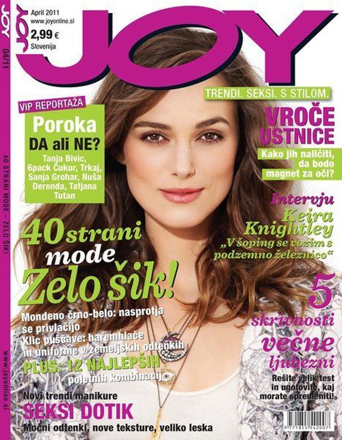 JOY SLOVENIA magazine side cover  April 2011