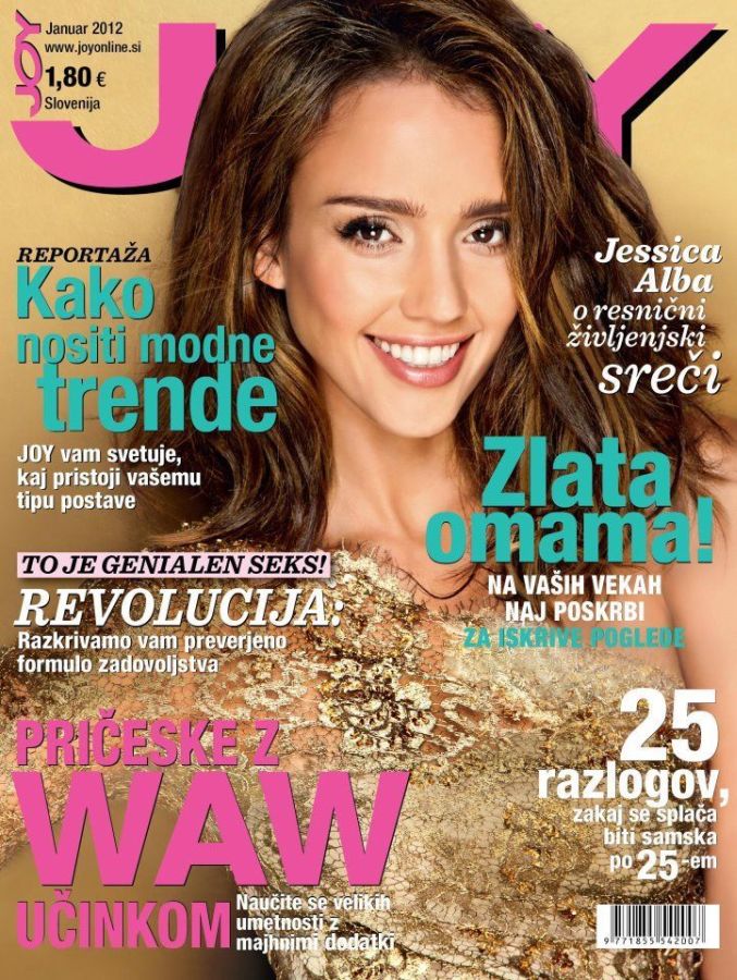 JOY SLOVENIA magazine side cover  January 2012