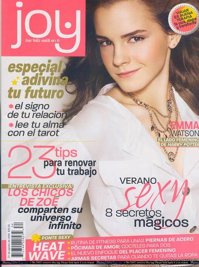 JOY SPAIN magazine side cover  August 2009
