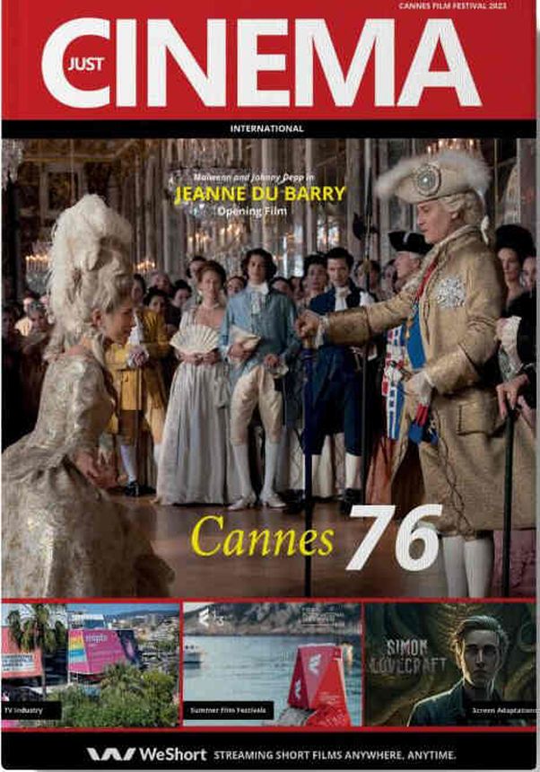 JUST CINEMA magazine side cover  May 2023