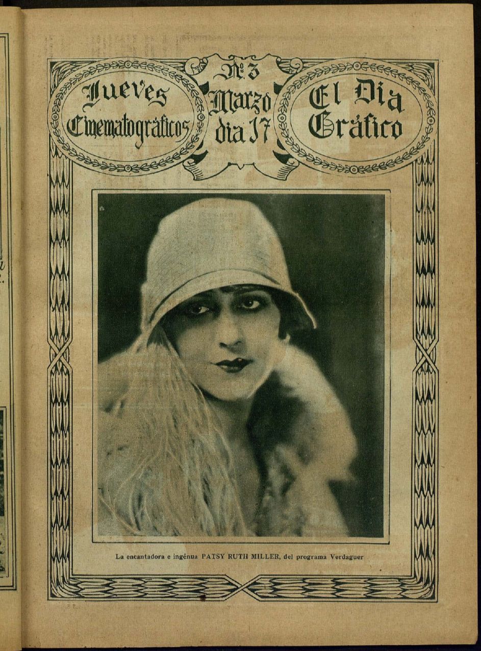 JUEVES CINEMATOGRAFICO magazine side cover Issue 3 17 March 1927