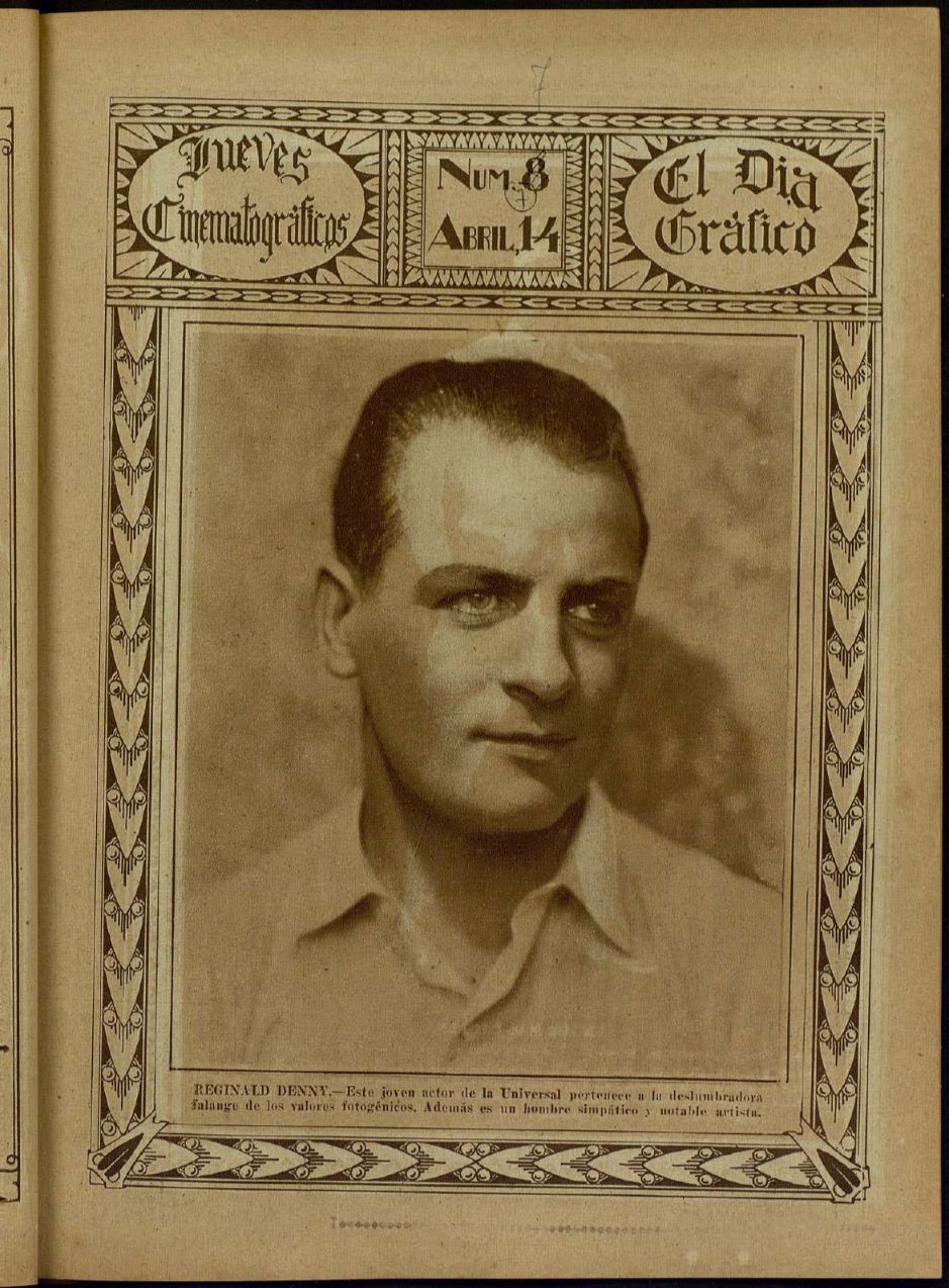 JUEVES CINEMATOGRAFICO magazine side cover Issue 8 14 April 1927