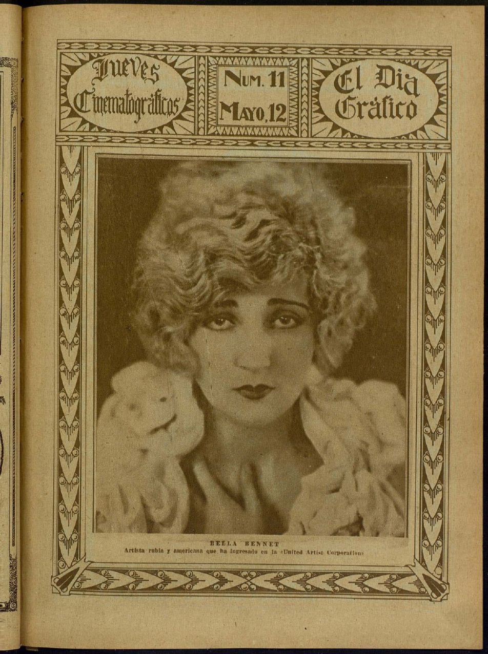 JUEVES CINEMATOGRAFICO magazine side cover Issue 11 12 May 1927
