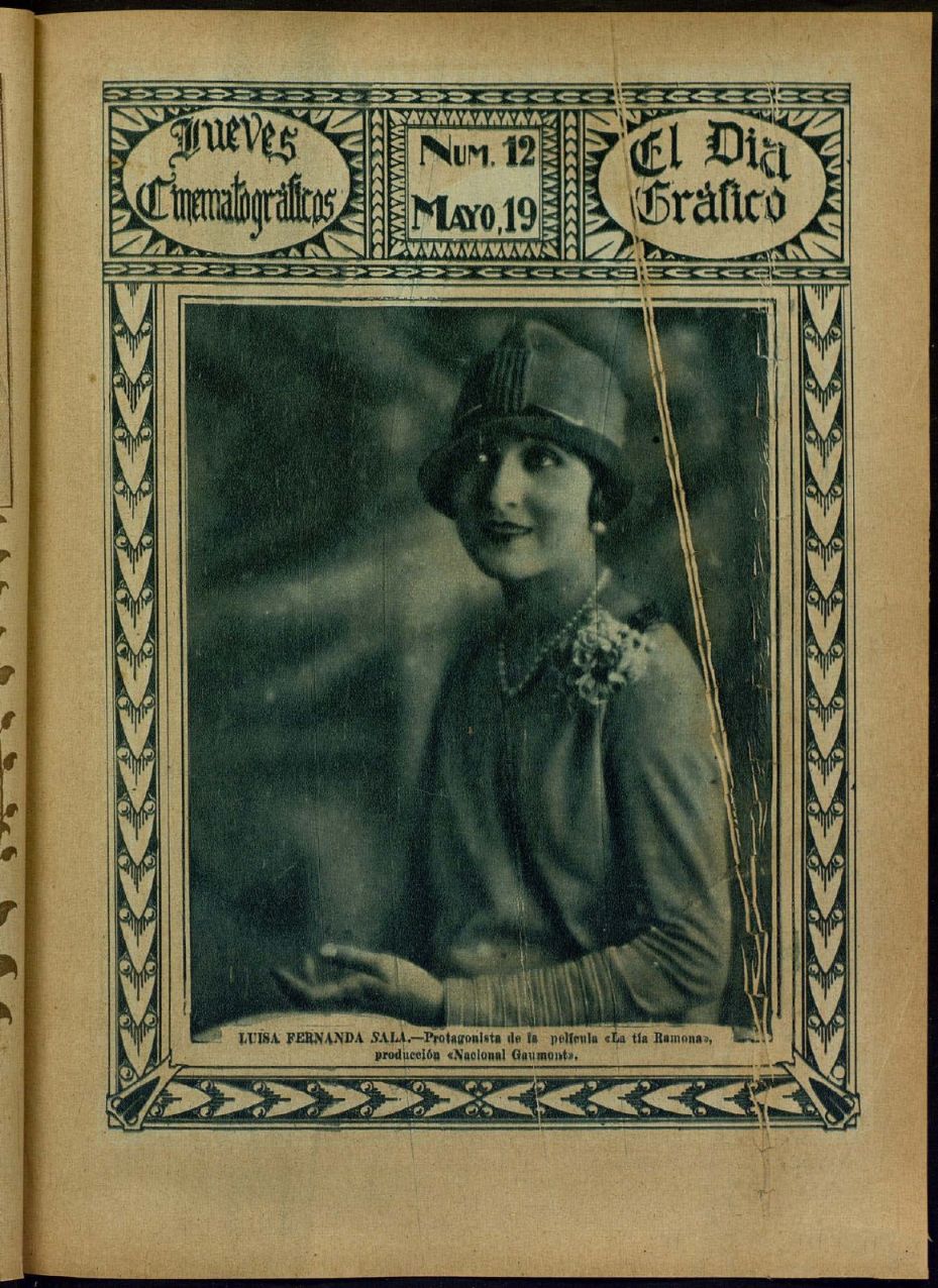 JUEVES CINEMATOGRAFICO magazine side cover Issue 12 19 May 1927