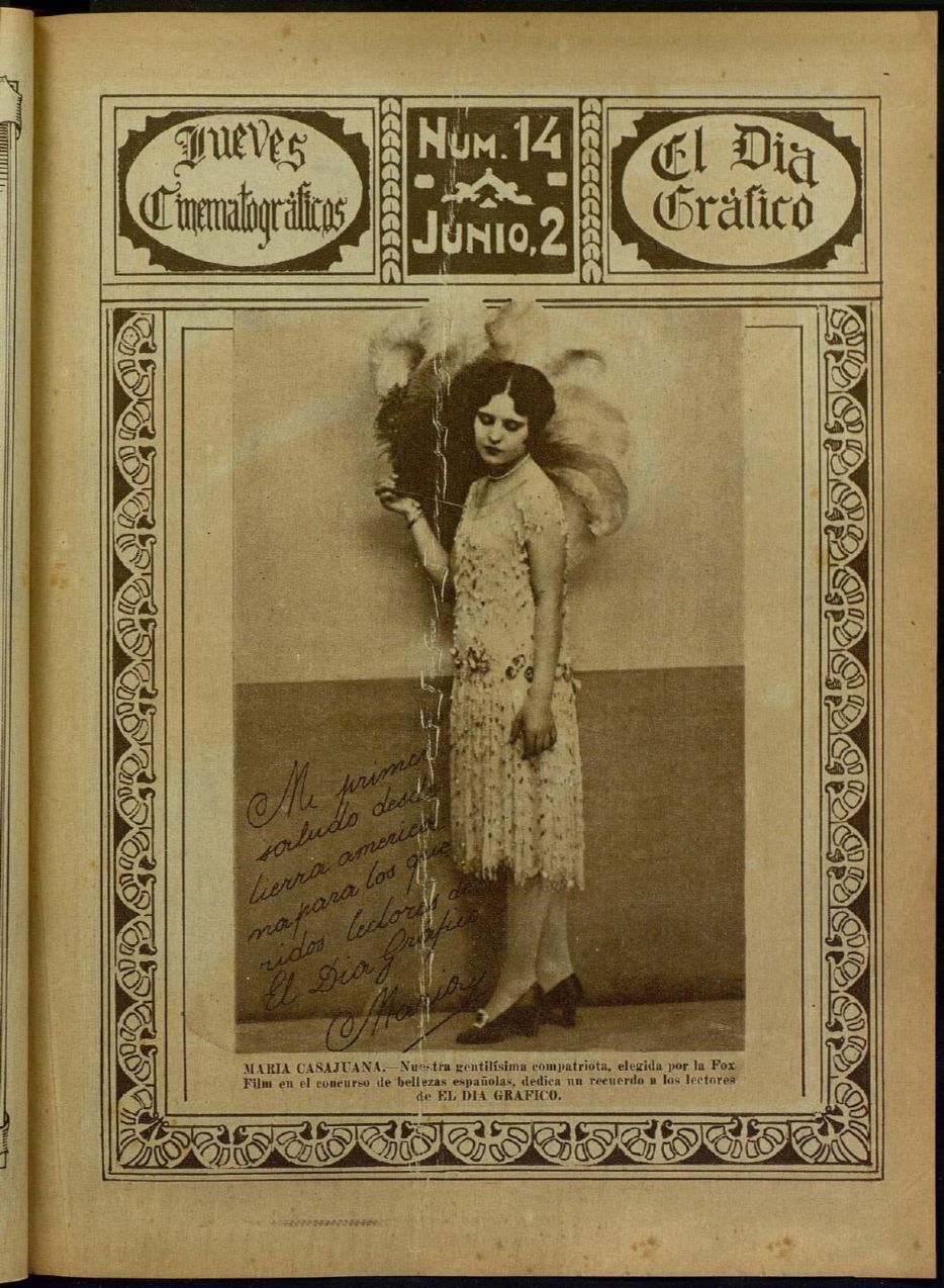 JUEVES CINEMATOGRAFICO magazine side cover Issue 14 2 June 1927