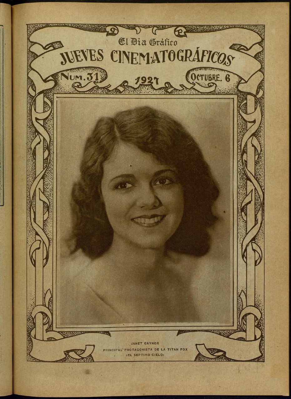 JUEVES CINEMATOGRAFICO magazine side cover Issue 31 6 October 1927