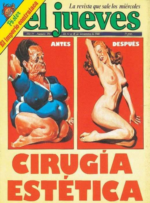 EL JUEVES magazine side cover Issue 181  November 1980