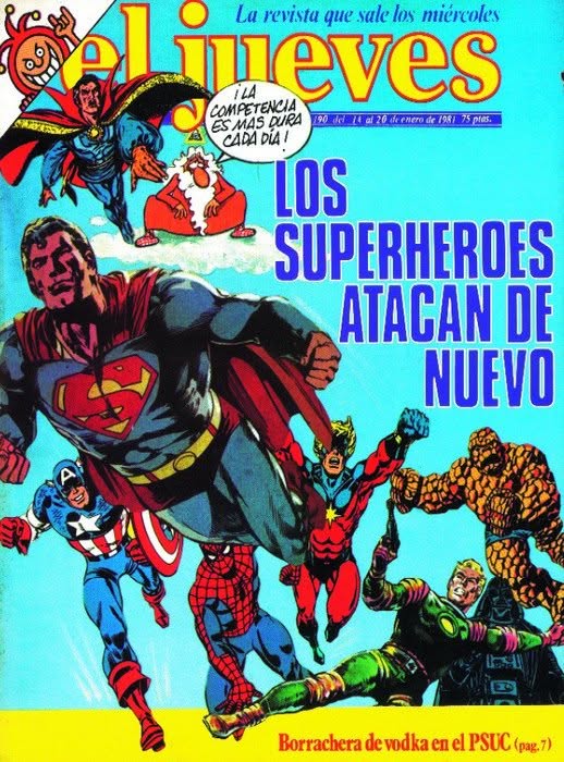 EL JUEVES magazine side cover Issue 190  January 1981