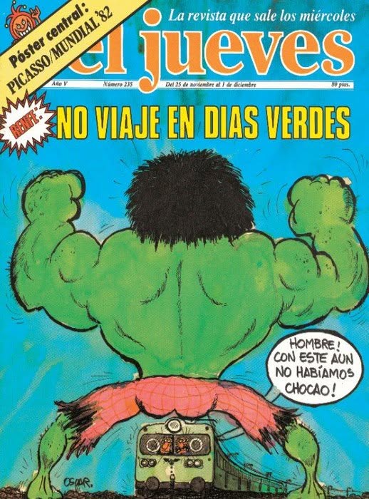 EL JUEVES magazine side cover Issue 235  November 1981