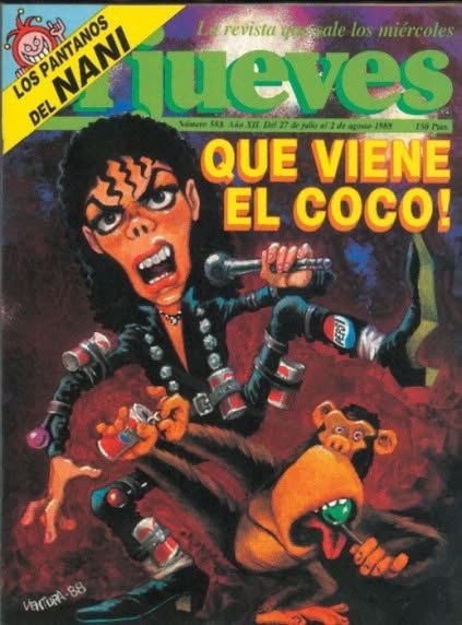 EL JUEVES magazine side cover Issue 583  July 1988
