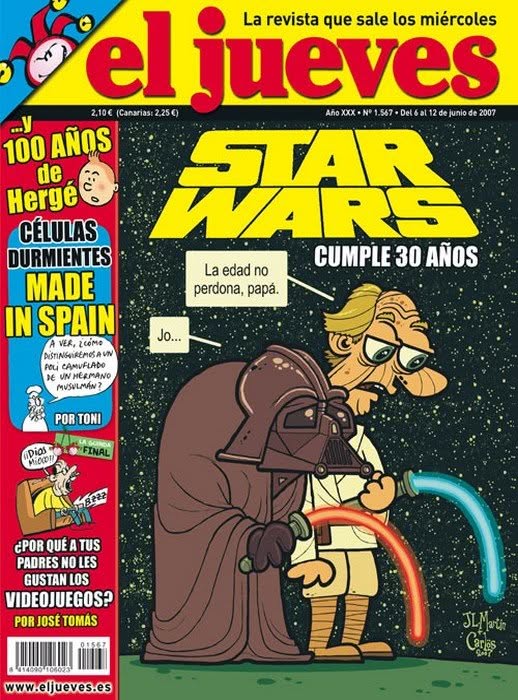 EL JUEVES magazine side cover Issue 1567  June 2007