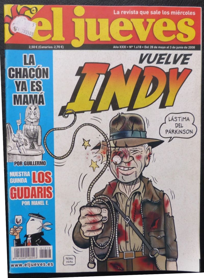 EL JUEVES magazine side cover Issue 1618 28 May 2008