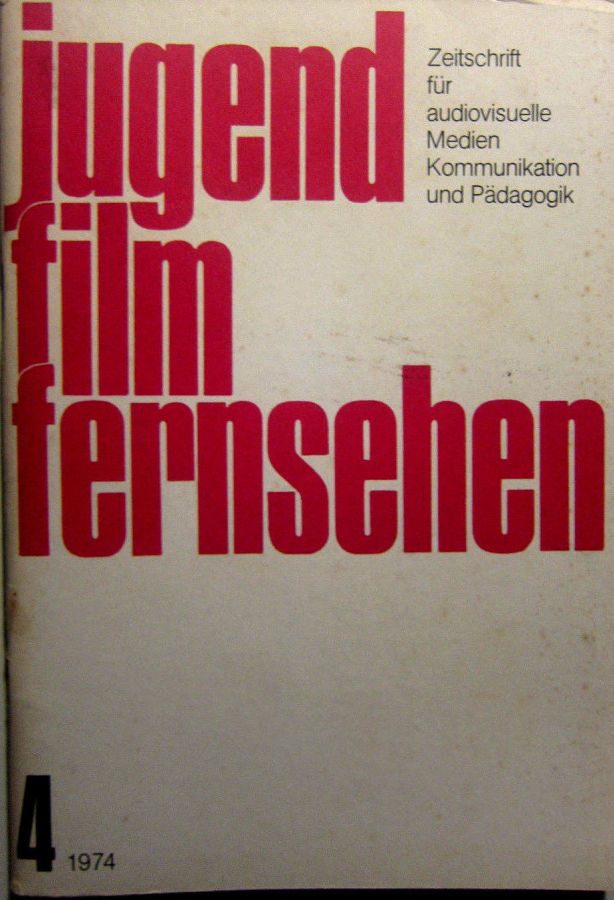 JUGEND FILM FERNSEHEN magazine side cover Issue 4   1974
