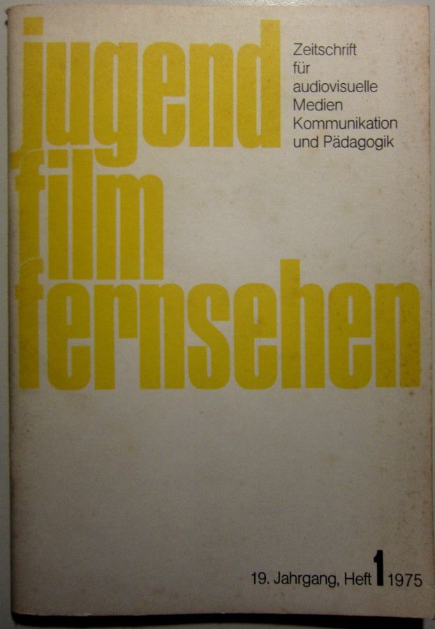 JUGEND FILM FERNSEHEN magazine side cover Issue 1   1975