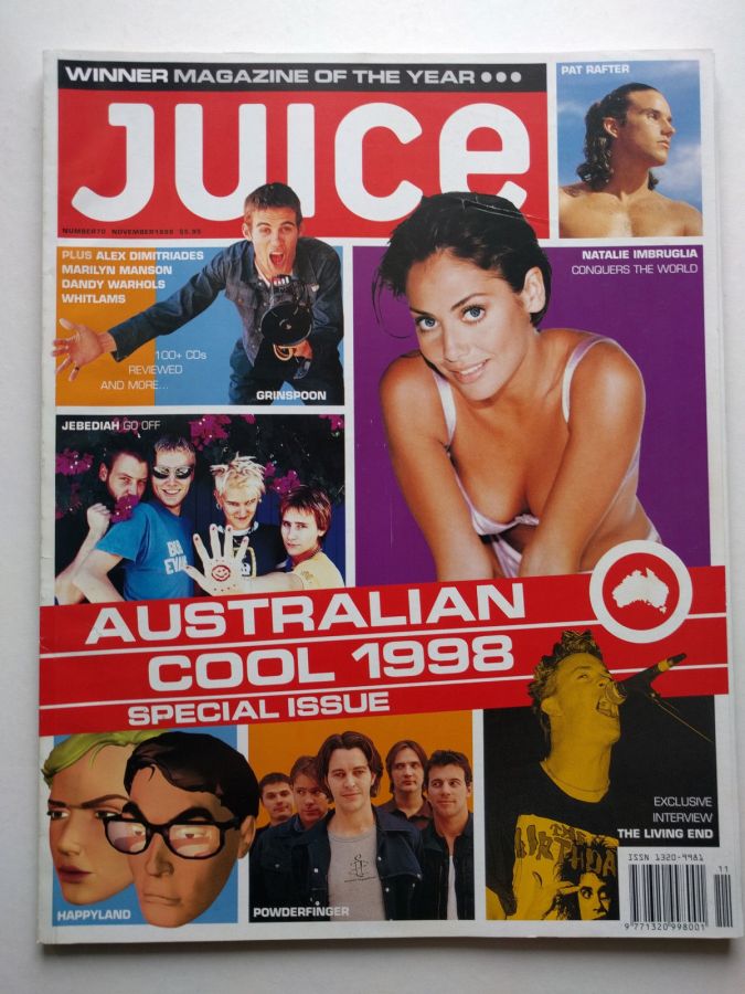 JUICE magazine side cover Issue 70  November 1998