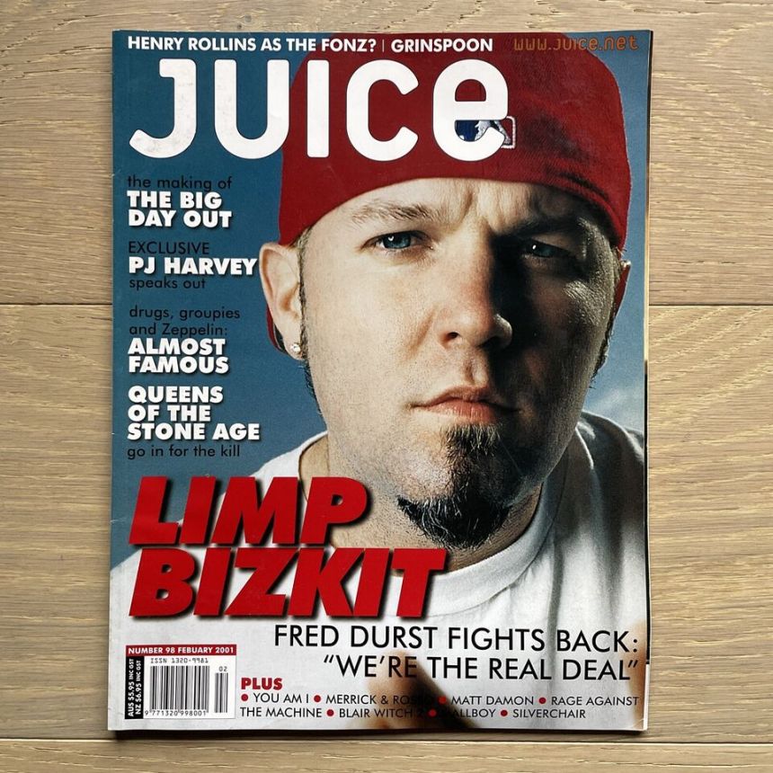 JUICE magazine side cover Issue 98  February 2001