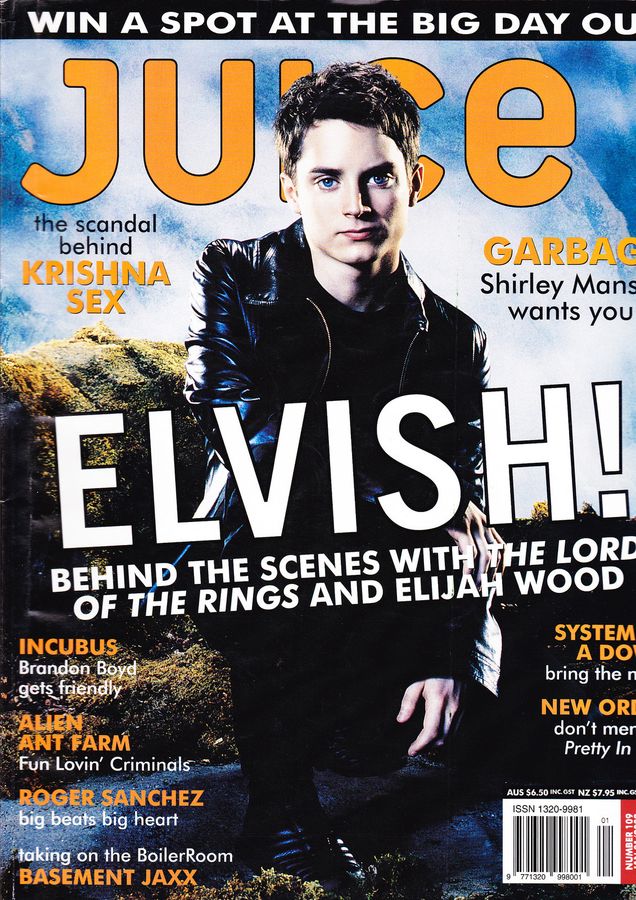 JUICE magazine side cover Issue 109 January 2002