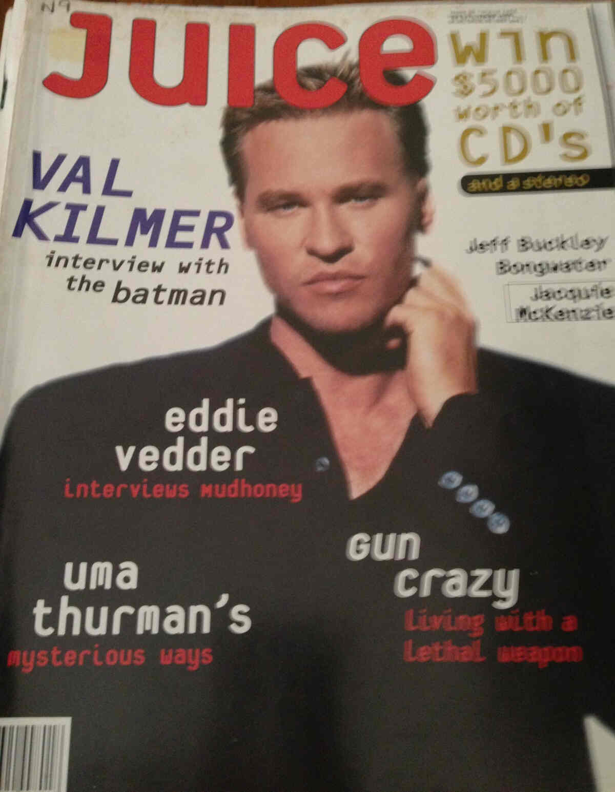 JUICE magazine side cover Issue 9 November 1993
