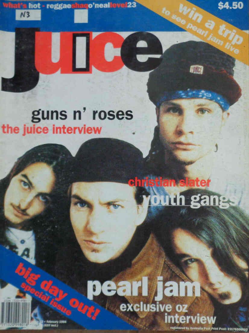 JUICE magazine side cover Issue 12 February 1994