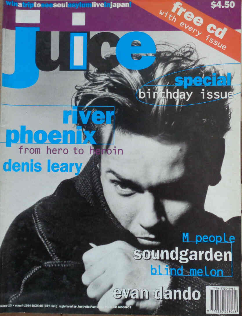 JUICE magazine side cover Issue 13 March 1994