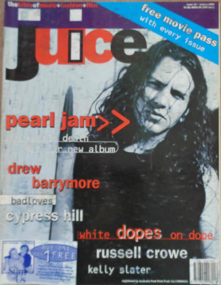 JUICE magazine side cover Issue 18 August 1994