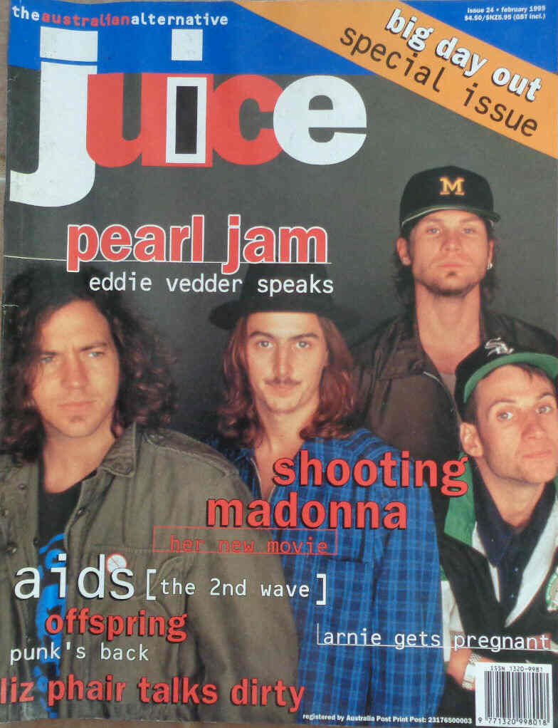 JUICE magazine side cover Issue 24 February 1995