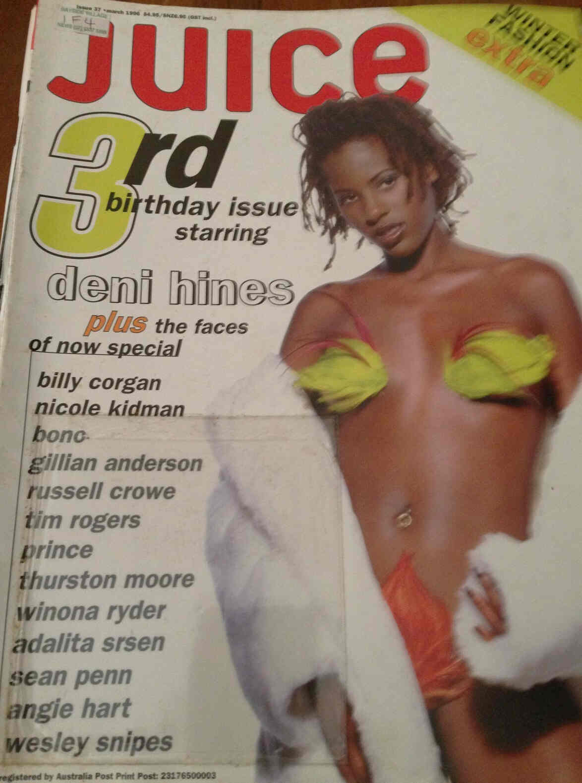 JUICE magazine side cover Issue 37 March 1996