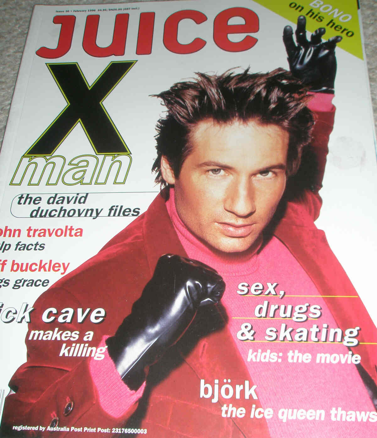 JUICE magazine side cover Issue 36 February 1996