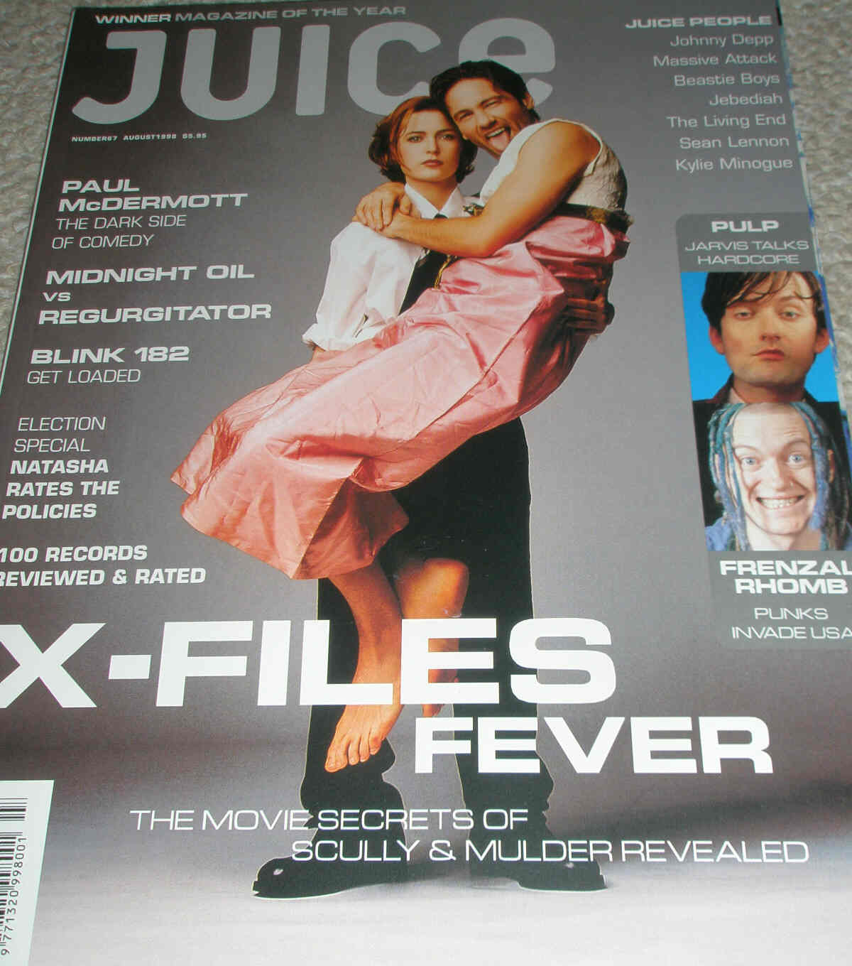 JUICE magazine side cover Issue 67 August 1998