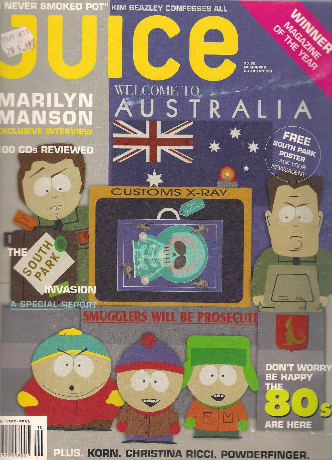 JUICE magazine side cover Issue 69 October 1998