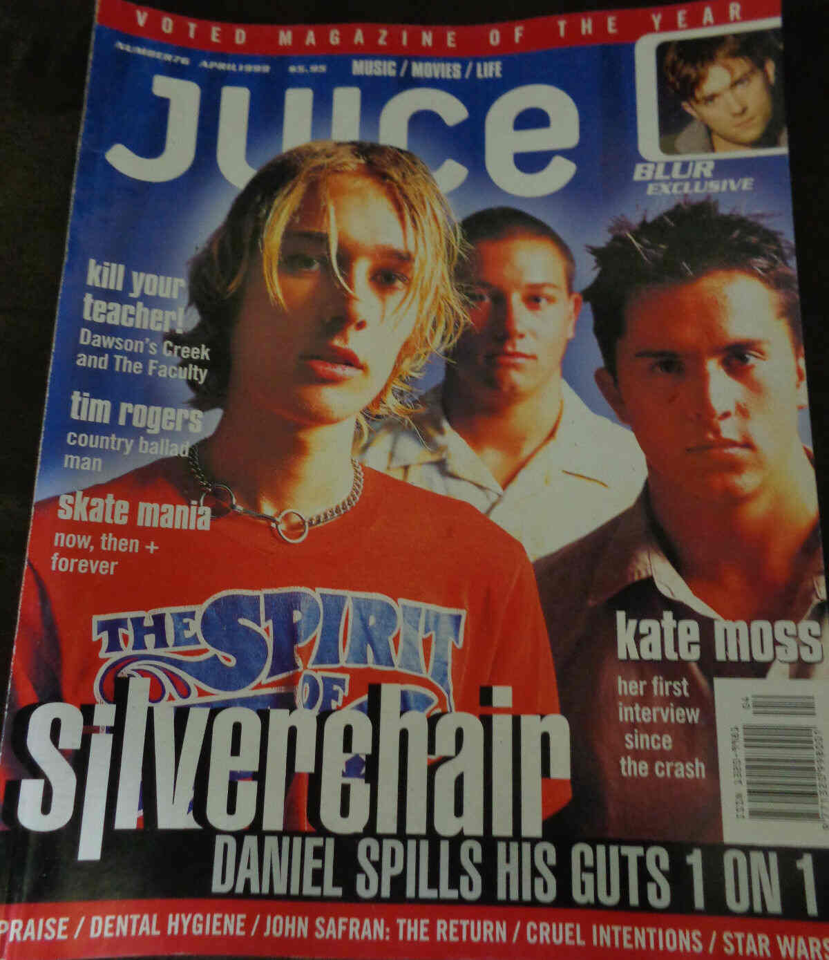 JUICE magazine side cover Issue 76 April 1999