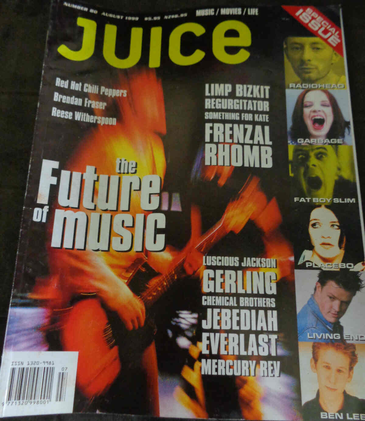 JUICE magazine side cover Issue 80 August 1999
