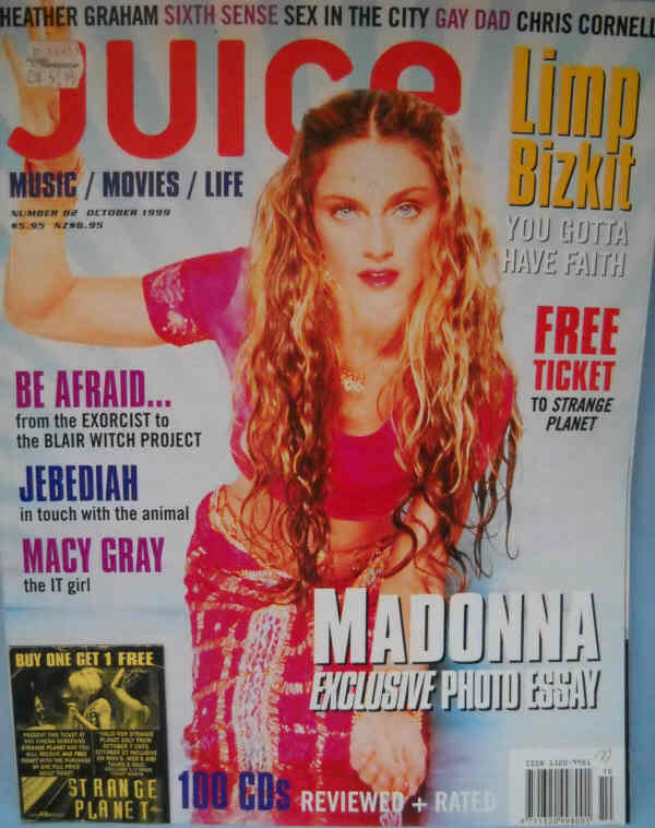 JUICE magazine side cover Issue 82 October 1999