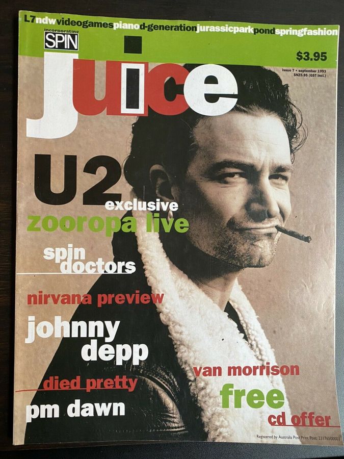 JUICE magazine side cover Issue 7  September 1993
