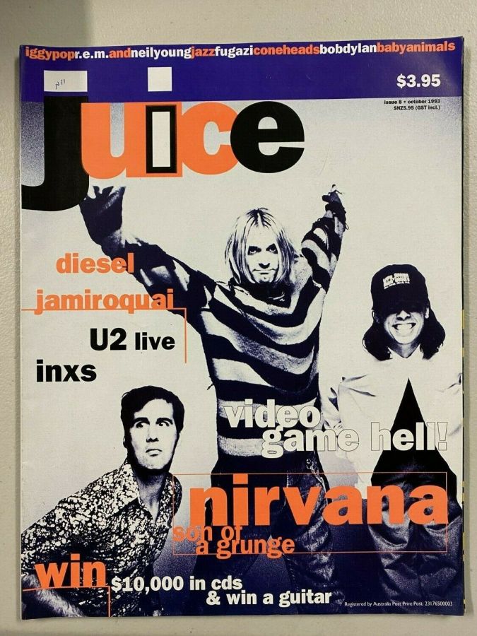 JUICE magazine side cover Issue 8  October 1993