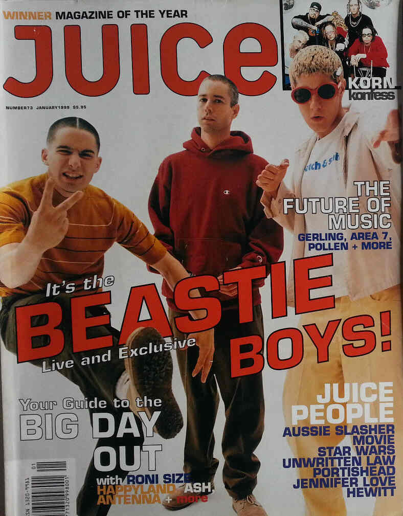 JUICE magazine side cover Issue 73 January 1999