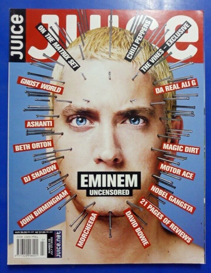 JUICE magazine side cover Issue 115  July 2002