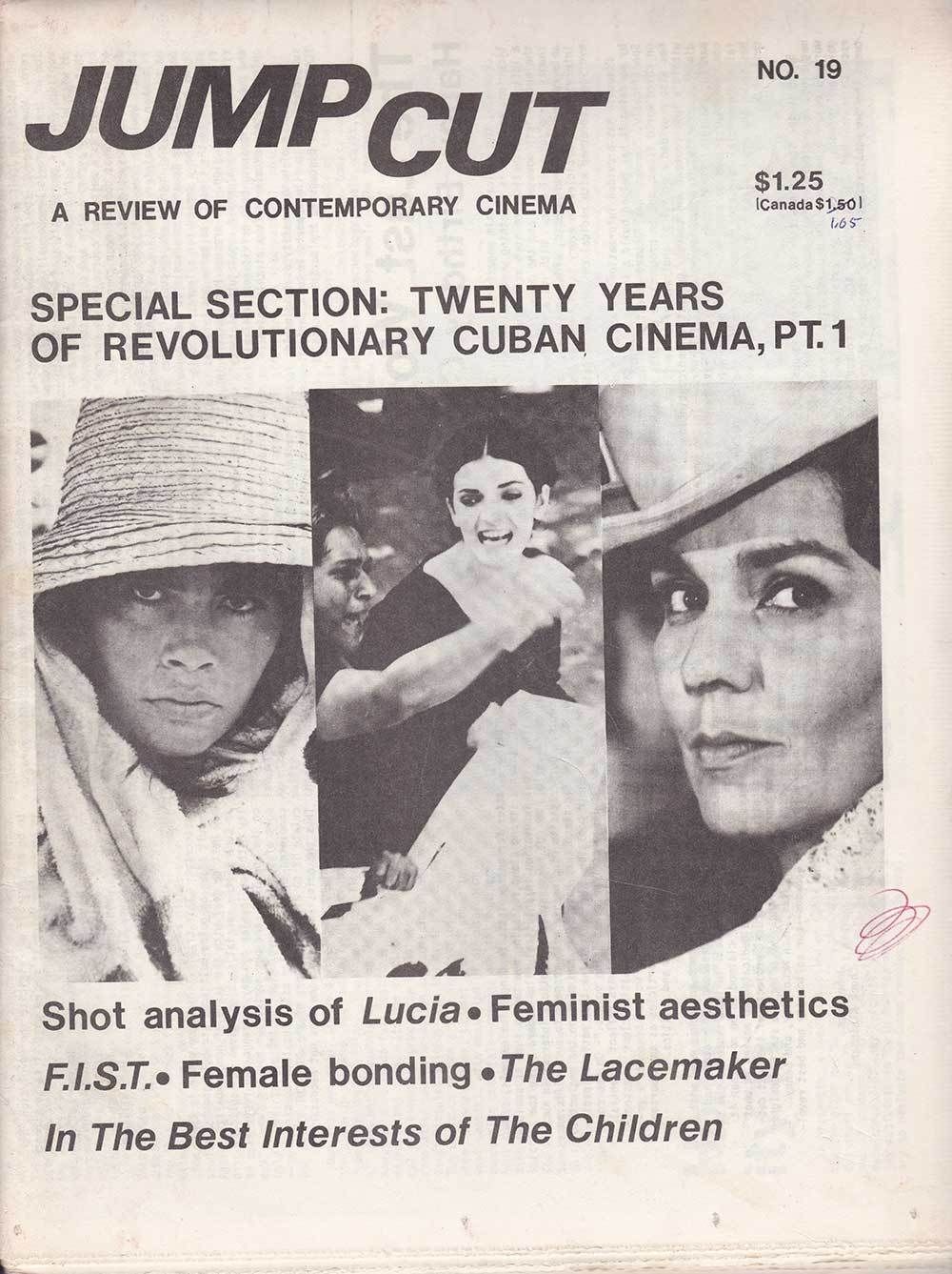 JUMP CUT magazine side cover Issue 19 December 1978