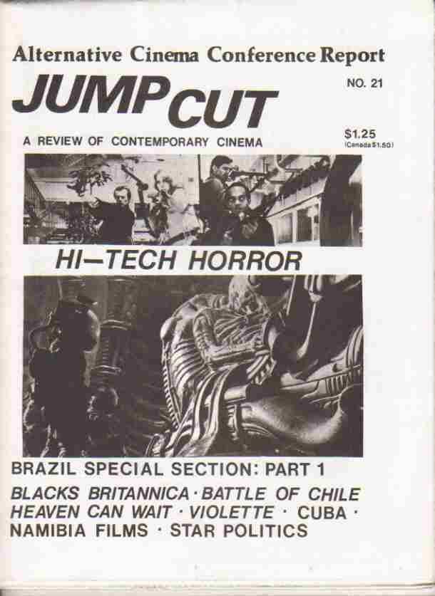 JUMP CUT magazine side cover Issue 21 November 1979