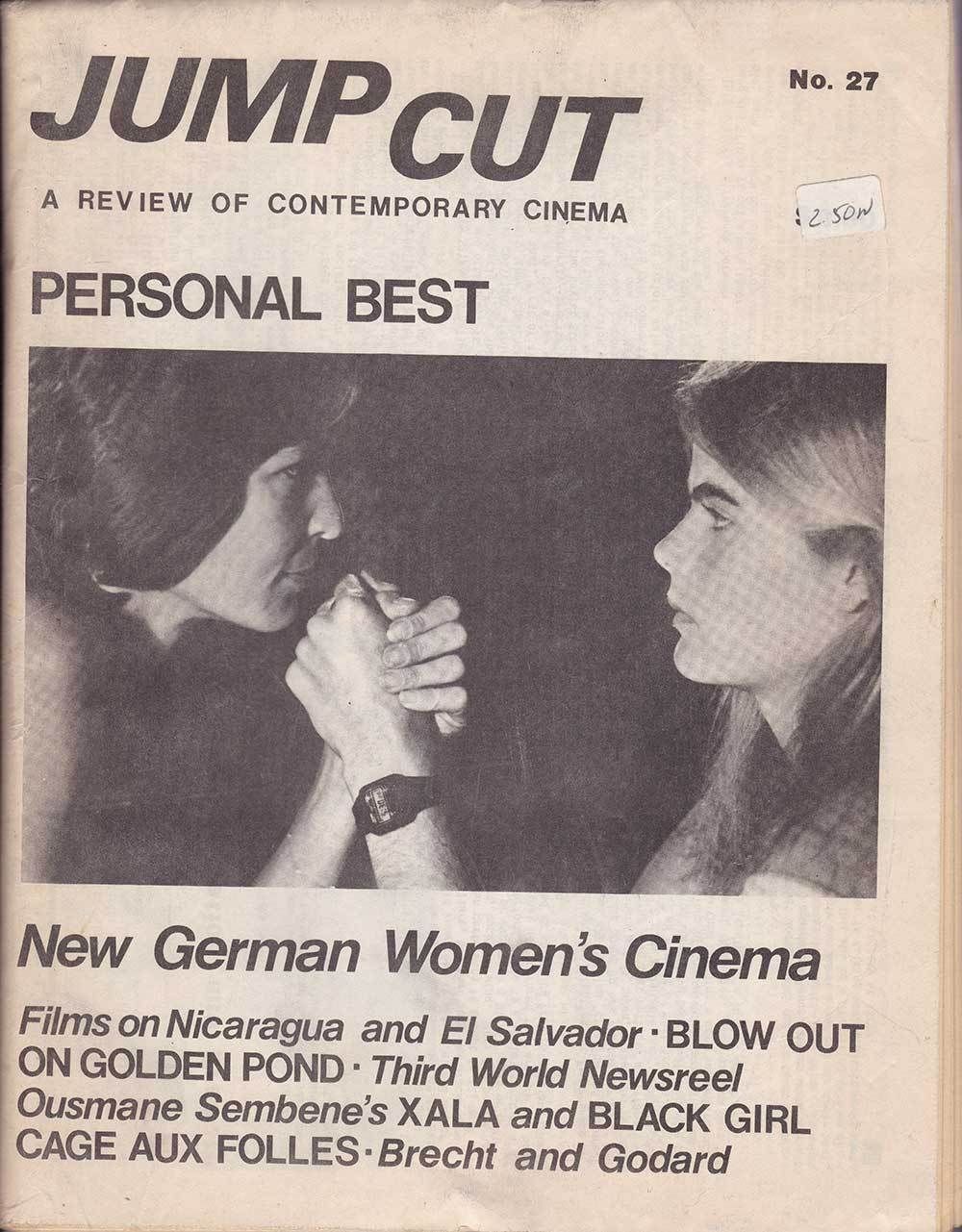 JUMP CUT magazine side cover Issue 27 July 1982